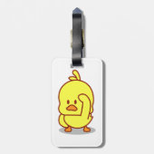 Niedlicher Duckkautschuk Gepäckanhänger (Rückseite vertikal)