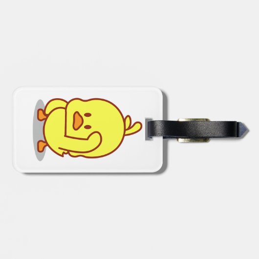 Niedlicher Duckkautschuk Gepäckanhänger (Rückseite horizontal)