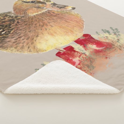 Niedlicher Duckkautschuk in Aquarellfarbe Stiefel  Sherpadecke (3/4)