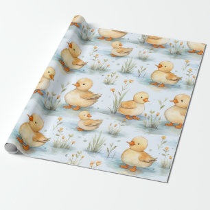 Niedlicher Duckling Spring Baby Duwer Gender-Beric Geschenkpapier