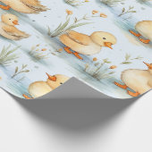 Niedlicher Duckling Spring Baby Duwer Gender-Beric Geschenkpapier (Ecke)