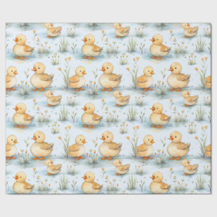 Niedlicher Duckling Spring Baby Duwer Gender-Beric Geschenkpapier