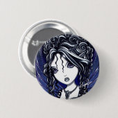 Niedlicher dunkler eleganter Feen-Knopf Athene Button (Vorne & Hinten)