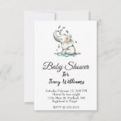 Niedlicher DuschElefant Einladung (Vorderseite)