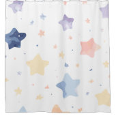 Niedlicher Duschvorhang mit Sternen für Kinder (Vorderseite)