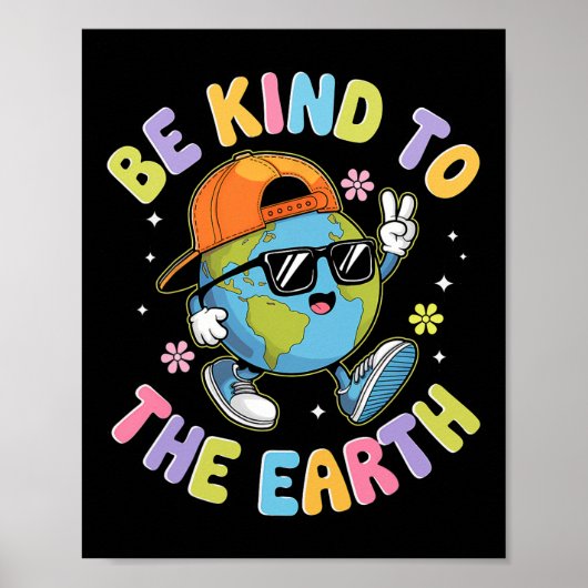 Niedlicher Earth Day 2025 Kinderkind B Poster (Vorne)