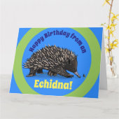 Niedlicher Echidna mit Karte (Gelbe Blume)