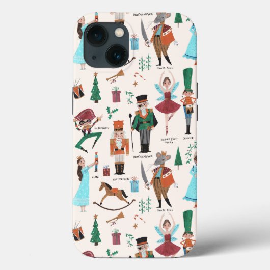 Niedlicher Ecru Nutcracker Ballet Weihnachtsfeiert Case-Mate iPhone Hülle (Rückseite)