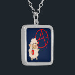 Niedlicher, ehrwürdiger Cartoon Sheep Necklace Versilberte Kette<br><div class="desc">Ein kleiner Schafrebell, der der Herdenmentalität nicht folgt:) von Cheerful Madness!! Vollständig anpassbar und auf verschiedenen Produkten erhältlich.</div>