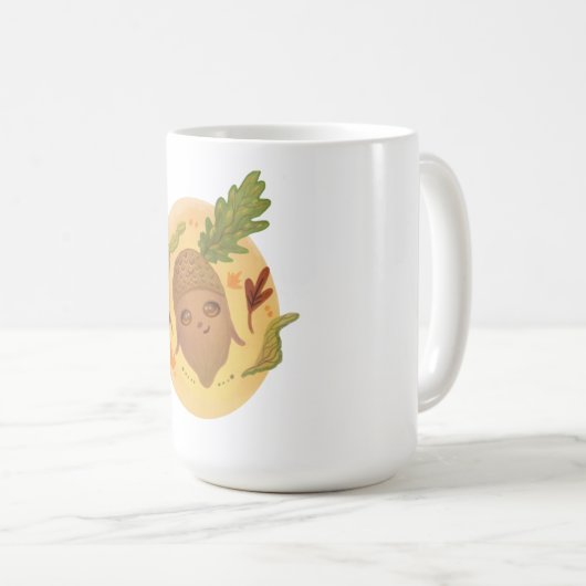 niedlicher Eichenherbst Kaffeetasse (VorderseiteRechts)