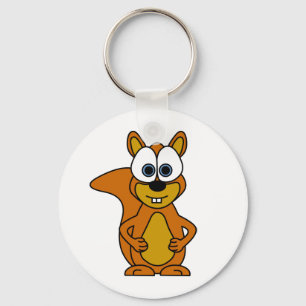 Niedlicher Eichhörnchen-Cartoon Schlüsselanhänger