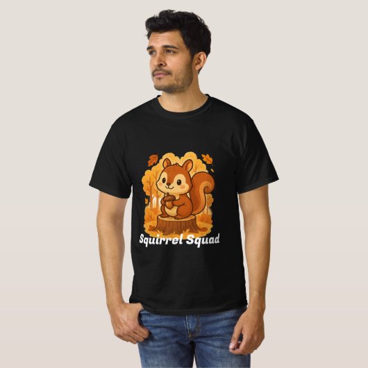 Niedlicher Eichhörnchen und Laptop-Grafik-T - Shir T-Shirt (Vorne ganz)