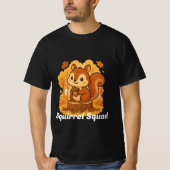 Niedlicher Eichhörnchen und Laptop-Grafik-T - Shir T-Shirt (Vorderseite)