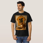 Niedlicher Eichhörnchen und Laptop-Grafik-T - Shir T-Shirt (Vorne ganz)