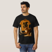 Niedlicher Eichhörnchen und Laptop-Grafik-T - Shir T-Shirt (Vorne ganz)