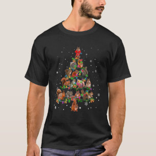 Niedlicher Eichhörnchen Weihnachtsbaum Dekor Weih T-Shirt