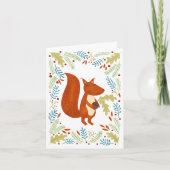 Niedlicher Eichhörnchen Weihnachtsfest Karte (Vorderseite)