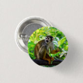 Niedlicher Eichhörnchenaffe Button (Vorne & Hinten)
