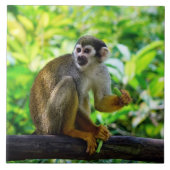 Niedlicher Eichhörnchenaffe Fliese (Vorderseite)