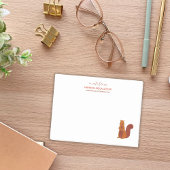 Niedlicher Eichhörnchenlehrer Erinnerung Hinweis Post-it Klebezettel