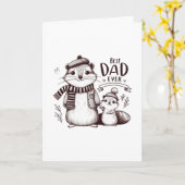 Niedlicher Eichhörnchenpapa Karte (Gelbe Blume)