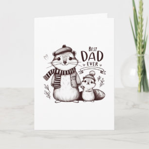 Niedlicher Eichhörnchenpapa Karte