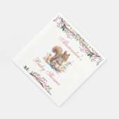 Niedlicher Eichhörnchenwald Woodland Babydusche Na Serviette (Ecke)