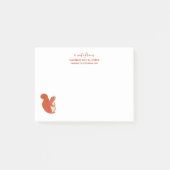 Niedlicher Eichhörnername und Kontaktinformation Post-it Klebezettel (Vorderseite)