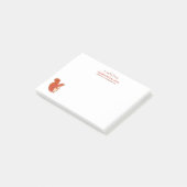 Niedlicher Eichhörnername und Kontaktinformation Post-it Klebezettel (angewinkelt)