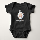 Niedlicher "Eid Mubarak" Sheep Funny Baby Bodysuit Baby Strampler (Vorderseite)