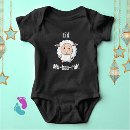 Niedlicher "Eid Mubarak" Sheep Funny Baby Bodysuit Baby Strampler