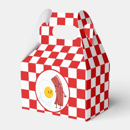 niedlicher Eierspeck Frühstück Party oder Tisch Geschenkschachtel (Rückseite)