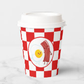 niedlicher Eierspeck Frühstück Party oder Tisch Pappbecher (Vorderseite)