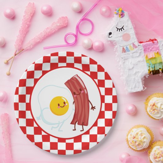 niedlicher Eierspeck Frühstück Party oder Tisch Pappteller (Party)