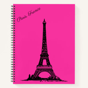 Niedlicher Eiffelturm Paris Themed Spiral Notebook Notizblock