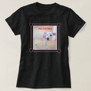 Niedlicher, ein Foto rosa süßer Welpenhund T-Shirt