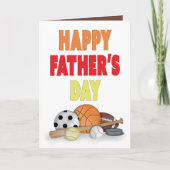 Niedlicher Einfache Vatertagsportball Allsternlüft Karte (Vorderseite)