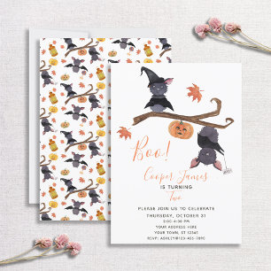 Niedlicher einfacher Halloween-Bats-Kindertag Einladung