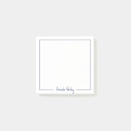 Niedlicher einfacher Lila Monogramm Vollname Post-it Klebezettel