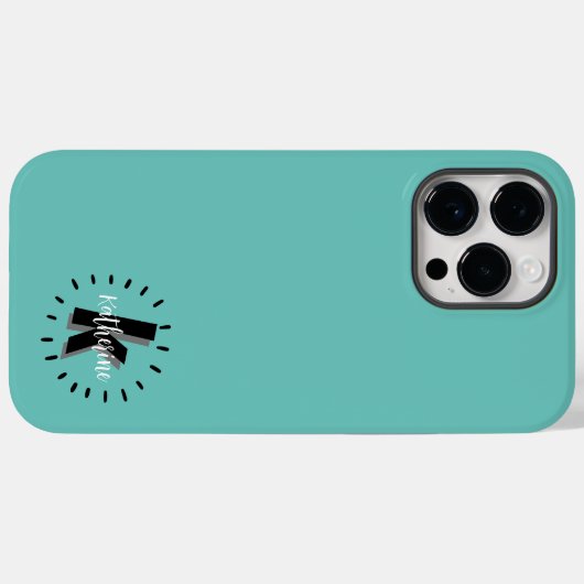 Niedlicher einfacher Name Anfangsmonogramm Case-Mate iPhone Hülle (Rückseite (Horizontal))