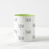 Niedlicher einfacher "Them" Text + Kleine Herzen | Tasse (Zentrum)
