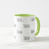 Niedlicher einfacher "Them" Text + Kleine Herzen | Tasse (VorderseiteRechts)