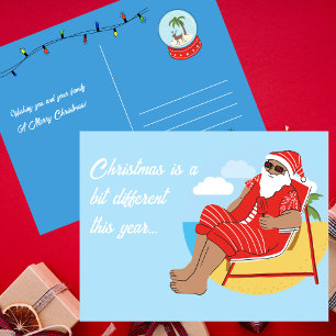 Niedlicher einfacher tropischer Urlaub Weihnachtsg Postkarte