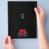 Niedlicher einfacher Valentinstag Flyer (Hand)