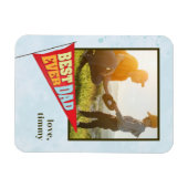 Niedlicher einfacher Vater Tag Pennant Bester Vate Magnet (Horizontal)