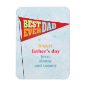 Niedlicher einfacher Vater Tag Pennant Bester Vate Magnet (Vertikal)