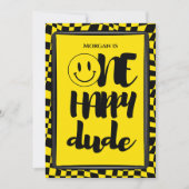 Niedlicher einglücklicher Typ Schachtel Jungen ers Einladung (Vorderseite)