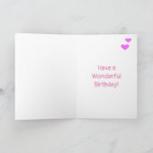 Niedlicher Einhorn-Cartoon Geburtstag Karte (Innenseite)