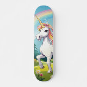 Niedlicher Einhorn-Cartoon Skateboard (Vorne)
