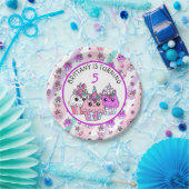 Niedlicher Einhorn Cupcakes Girl's Birthday Pappteller (Party)